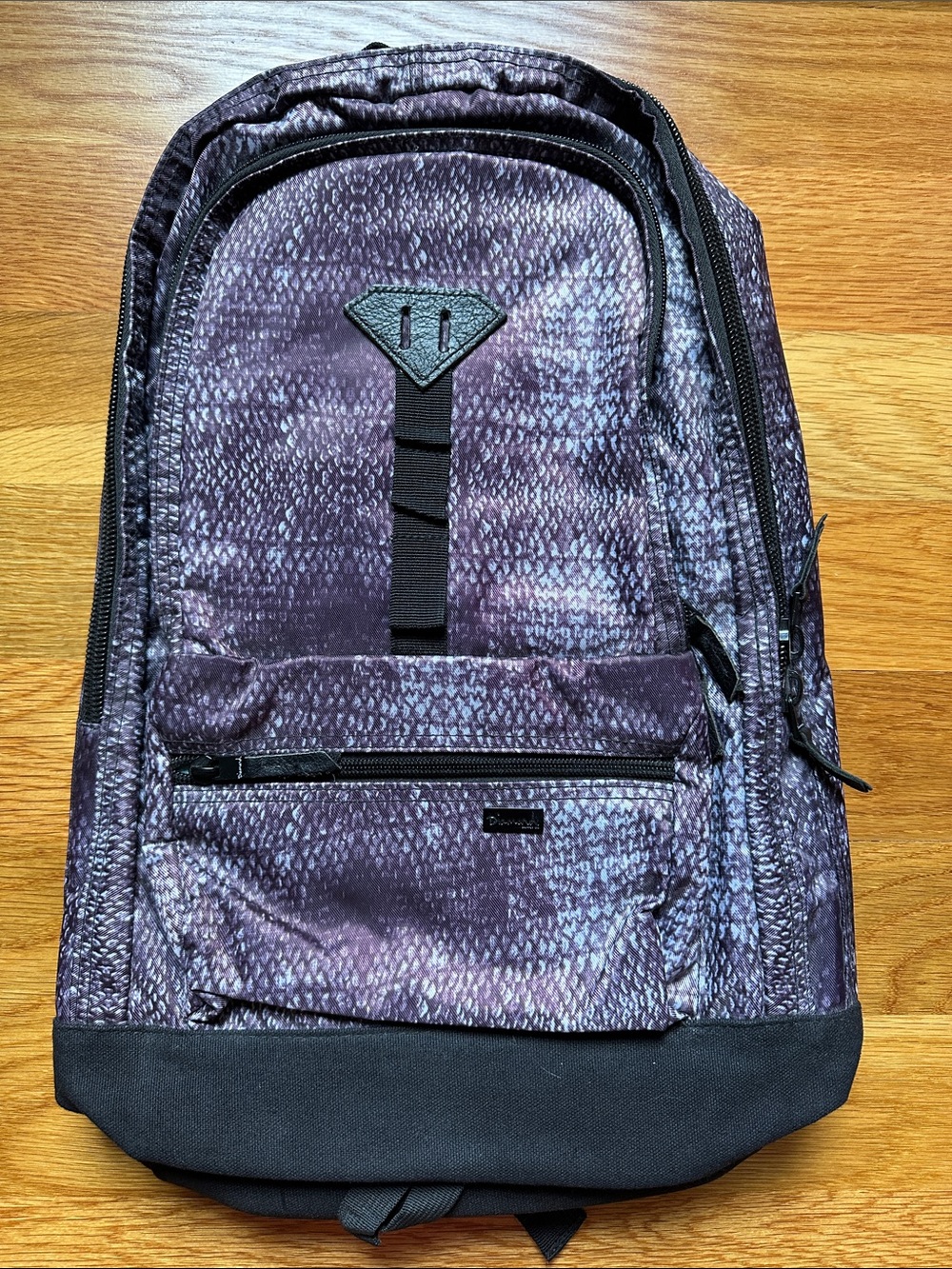 Backpack Diamond Supply Co. Black and Purple graphic Patterned Backpack NWOT